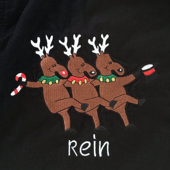 3/$20 Vintage Mandal Bay Corduroy Novelty Christmas Reindeer Button Up Shirt - Picture 4 of 6
